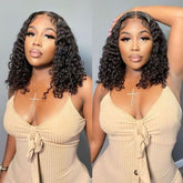 Human Hair 13x4 HD Front Lace Water Wave Wig for Afro-American Women
